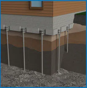 Push Piers for Foundation Settlement